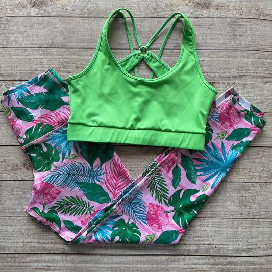 LICRA 533 + TOP ARGOLLA VERDE NEON