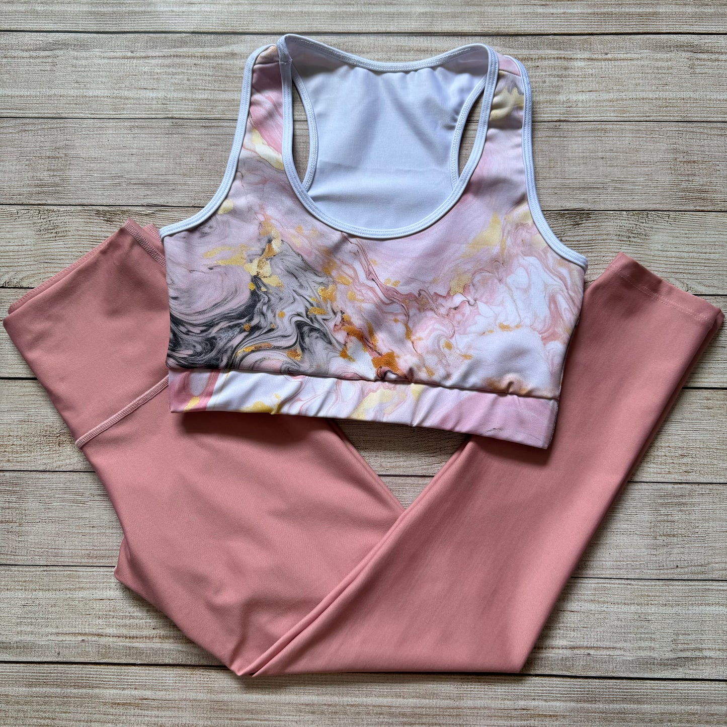 LICRA PALO ROSA + TOP ESTAMPADO