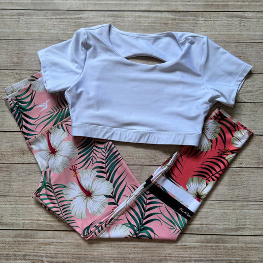 LICRA 473 + TOP SPORTY GLAM BLANCO