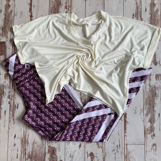 LICRA A127 + BLUSA BLANCO HUESO