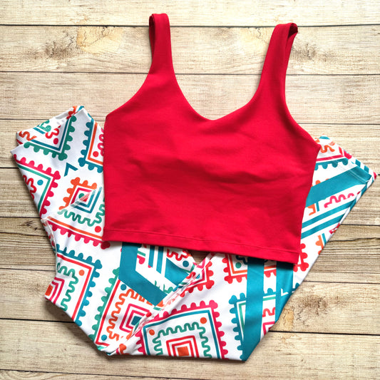 LICRA A118 + TOP PENELOPE ROJO