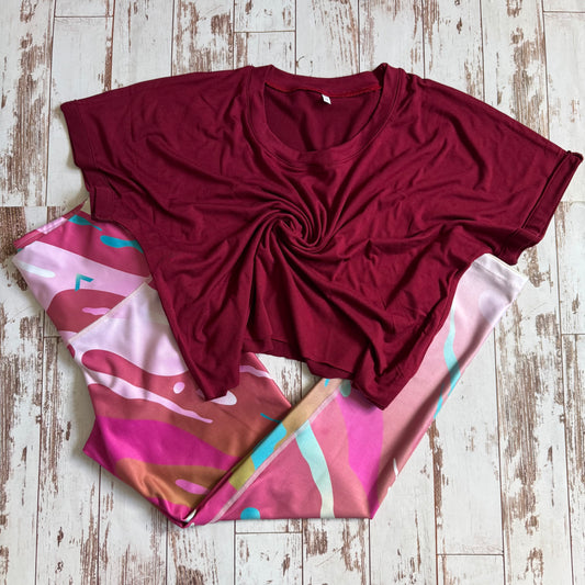 LICRA A170 + BLUSA VINO