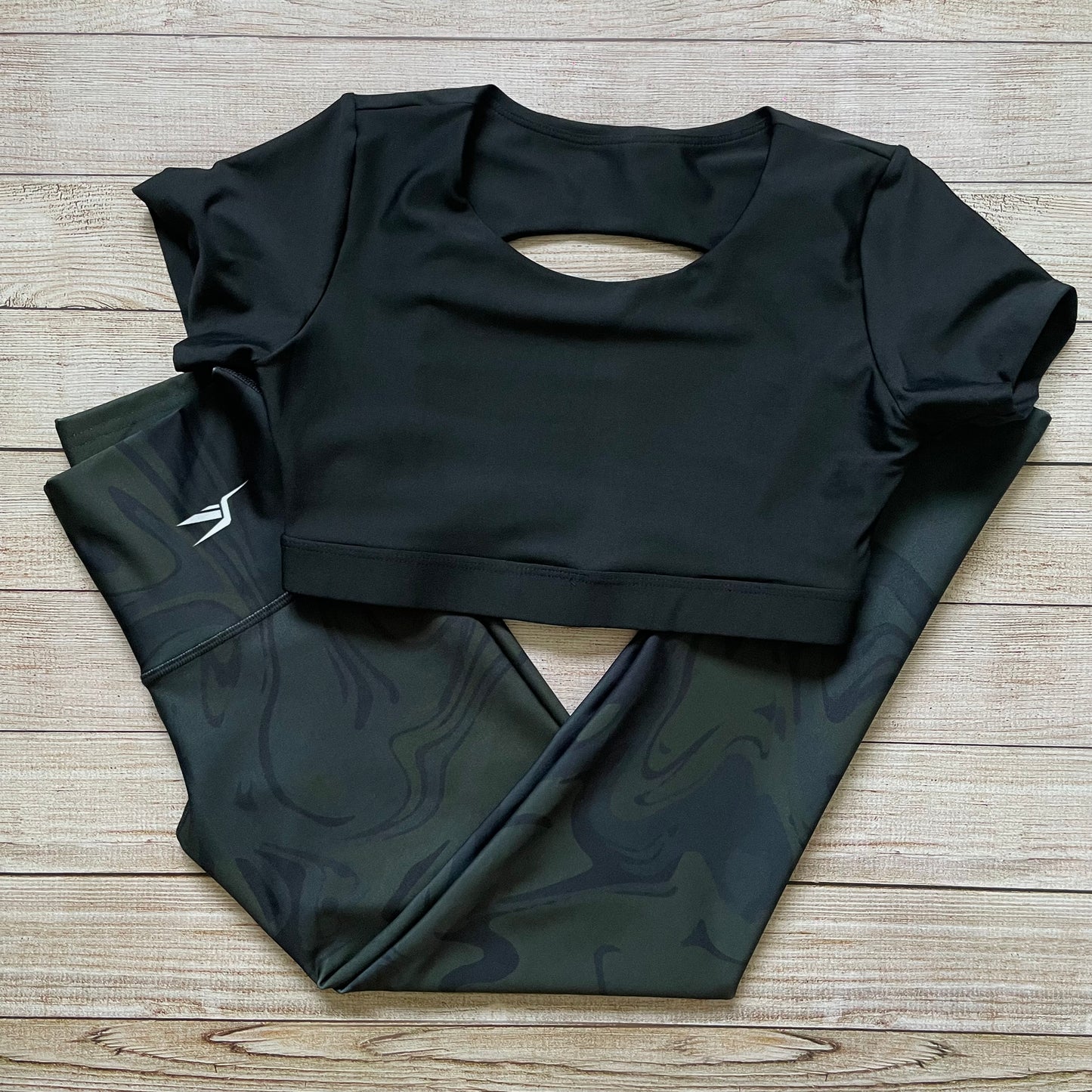 LICRA 669 + TOP SPORTY GLAM NEGRO